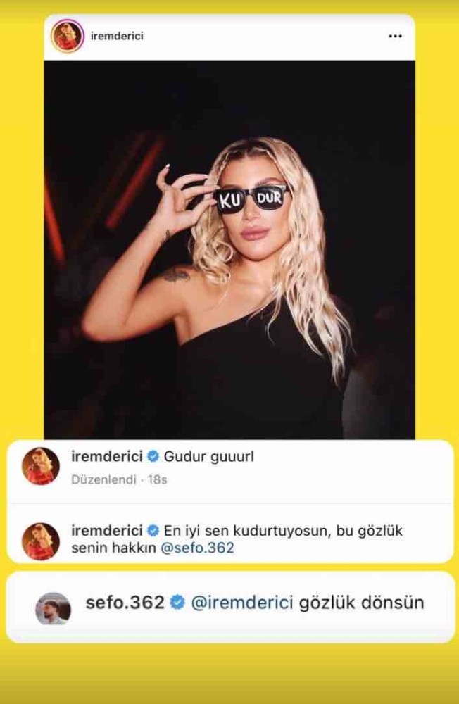 irem derici ile sefo nun kudurma diyalogu sosyal medyada gundem oldu